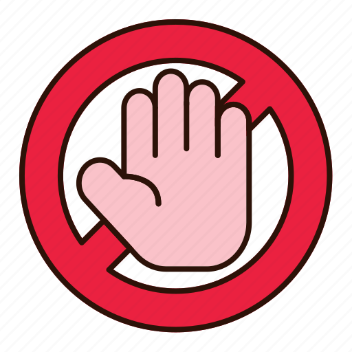 Care, danger, hand, no, safety, touch, warning icon - Download on Iconfinder