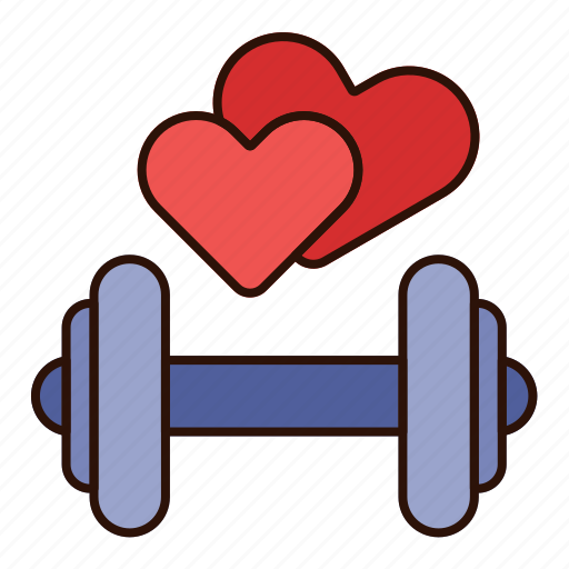 Barbell, dumbbell, fitness, gym, love, halteres, weight icon - Download on Iconfinder