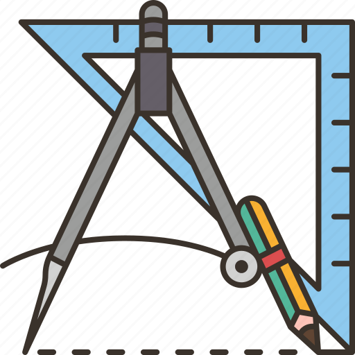 Geometry, measurement, drawing, mathematics, illustration icon - Download on Iconfinder