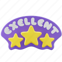 excellent, sticker, star, best, award, rating, achievement, feedback, emoji 