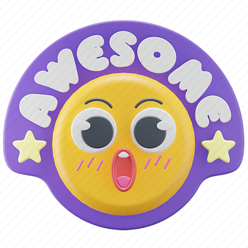 Awesome, face, sticker sticker - Download on Iconfinder