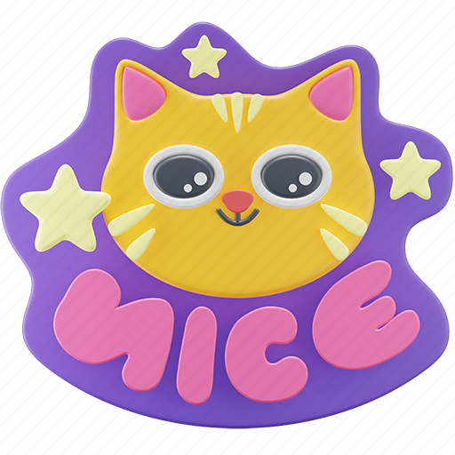 Nice, sticker, cat sticker - Download on Iconfinder