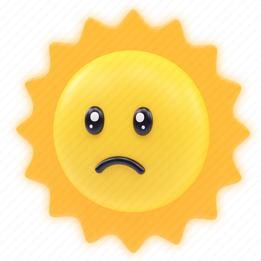 Sun, emoji, cloudy, summer, nature, emoticon, face icon - Download on Iconfinder