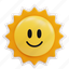 sun, emoji, beach, sunny, weather, sticker, emotion 
