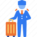 bellboy, luggage, hotel service, hotel, services, accomodation, travel, vacation, stick figure