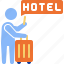 find hotel, search, hotel service, hotel, services, accomodation, travel, vacation, stick figure 