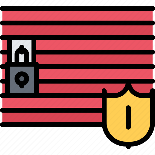 Door, lock, protection, shield, storage, warehouse, garage icon - Download on Iconfinder