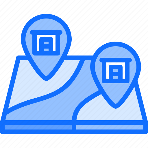 Building, pin, location, map, storage, warehouse, garage icon - Download on Iconfinder