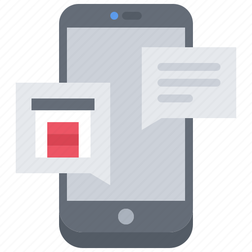 Building, message, messenger, smartphone, storage, warehouse, garage icon - Download on Iconfinder