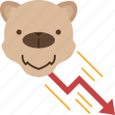 bear, trend, decrease, price, stock