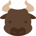 bull, head, market, stock, economy