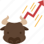 bull, trend, stock, price, rise 