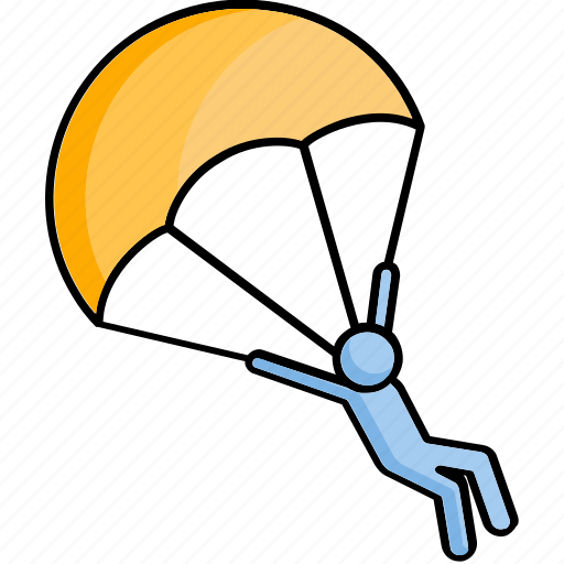 Landing, parachute, skydiving, travelling icon - Download on Iconfinder