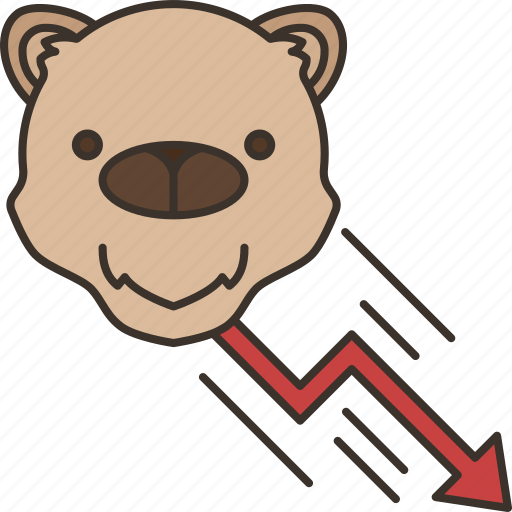 Bear, trend, decrease, price, stock icon - Download on Iconfinder