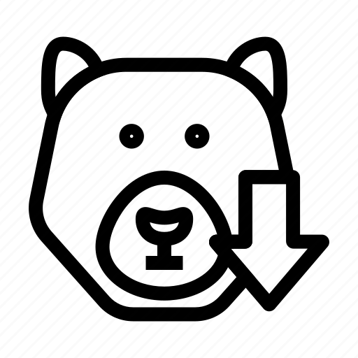Bear, market, bear market, stock icon - Download on Iconfinder