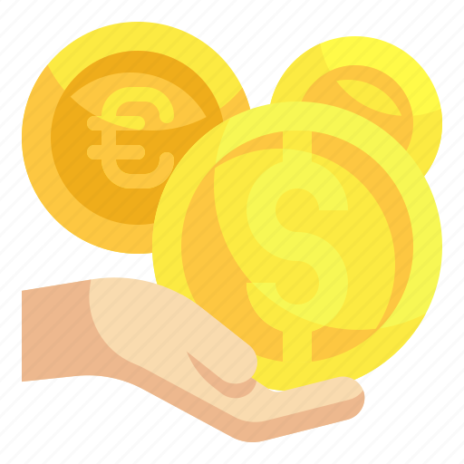 Currency, hand, money, exchange, payment, coins, stock icon - Download on Iconfinder