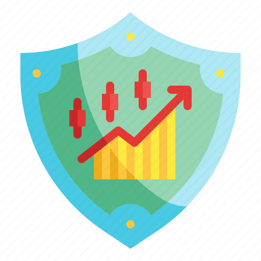 Shield, protection, business, stock, market, chart, security icon - Download on Iconfinder