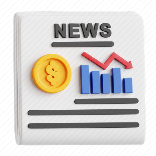 Financial, news 3D illustration - Download on Iconfinder