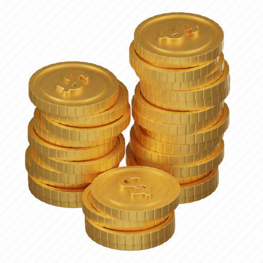 Gold, coins, stack, currency, money, dollar icon - Download on Iconfinder