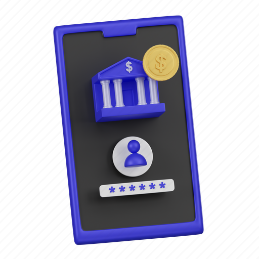 Mobile, banking, app, login icon - Download on Iconfinder
