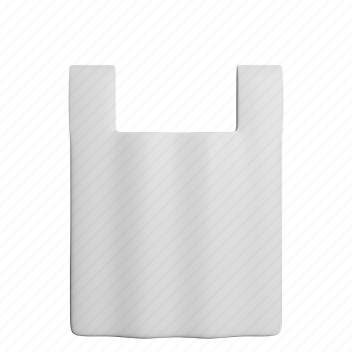 Plastic, bag, front 3D illustration - Download on Iconfinder