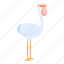 newborn, stork 