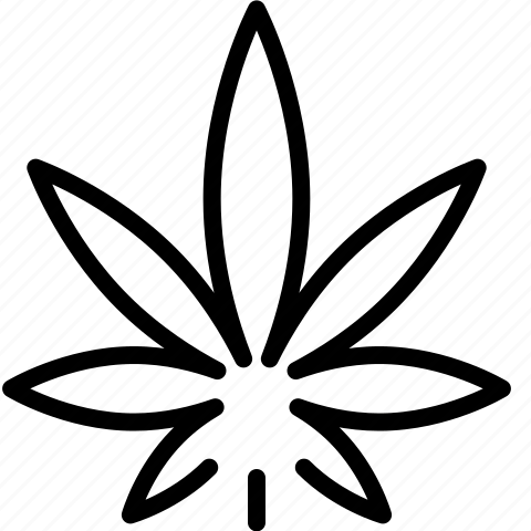 Leaf, medical, cannabis, health, line, hemp icon - Download on Iconfinder