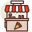 cart, fastfood, meal, pizza, restaurant 