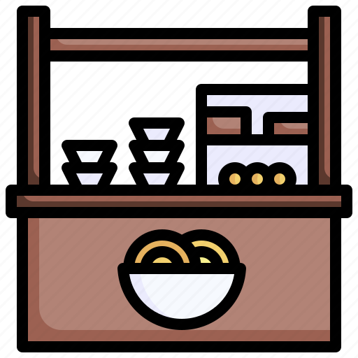 Noodle, street, market, food, stall, standmarket icon - Download on Iconfinder
