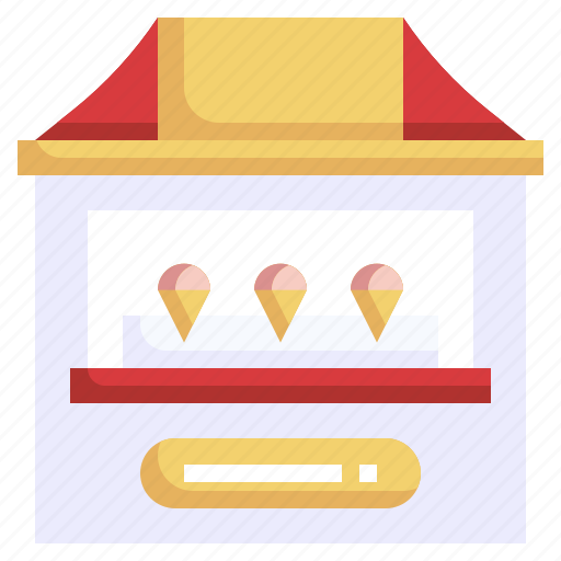 Ice, cream, food, stand, stall, street, dessert icon - Download on Iconfinder