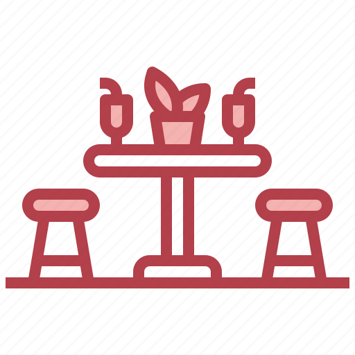 Table, chair, drink, food, out, door icon - Download on Iconfinder