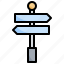 directional, sign, guidepost, street, road, signaling 