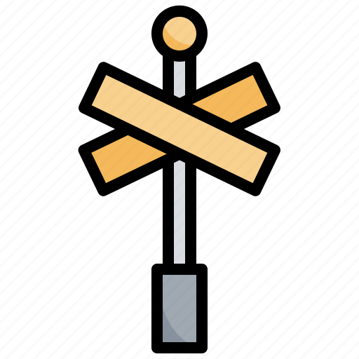 Level, crossing, signaling, railway, street, sign icon - Download on Iconfinder
