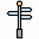 street, sign, direction, signaling, pole, arrow