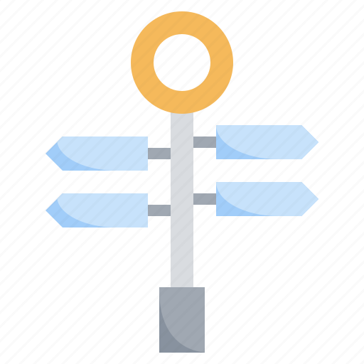 Street, sign, road, left, arrow, right, directional icon - Download on Iconfinder