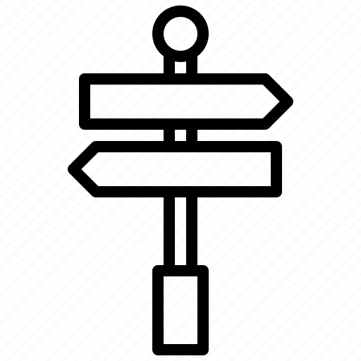 Directional, sign, guidepost, street, road, signaling icon - Download on Iconfinder