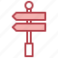 directional, sign, left, arrow, guidepost, street, signpost 
