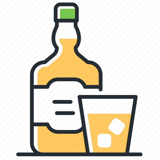 Alcohol, bottle, glass, stress icon - Download on Iconfinder