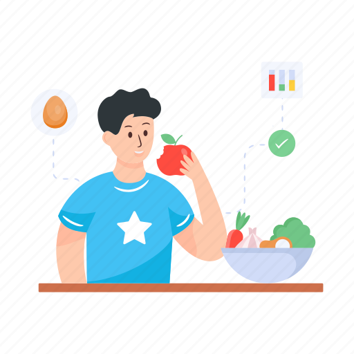 Healthy food, healthy diet, eat healthy, eat organic, healthy meal illustration - Download on Iconfinder