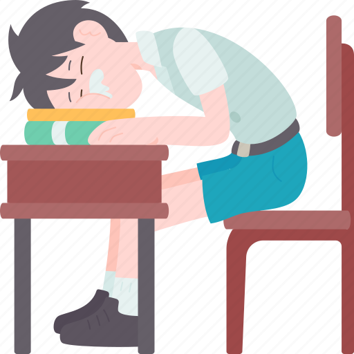 Sleeping, nap, classroom, student, schoolboy icon - Download on Iconfinder