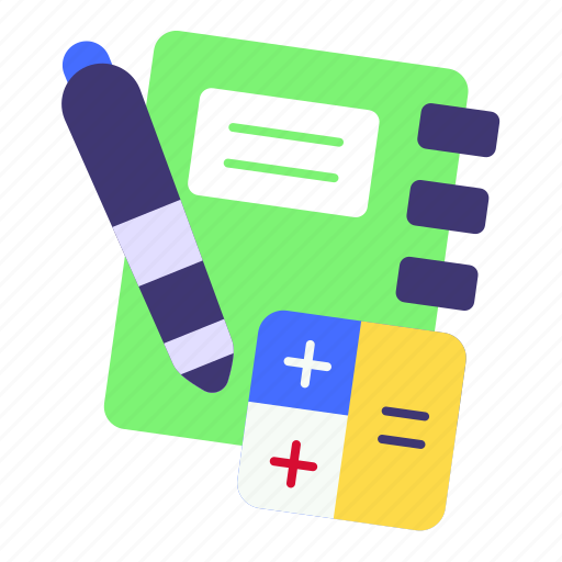Calculator, document, pen, stationary, student icon - Download on Iconfinder