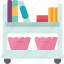 book, cart, trolley, library, classroom 