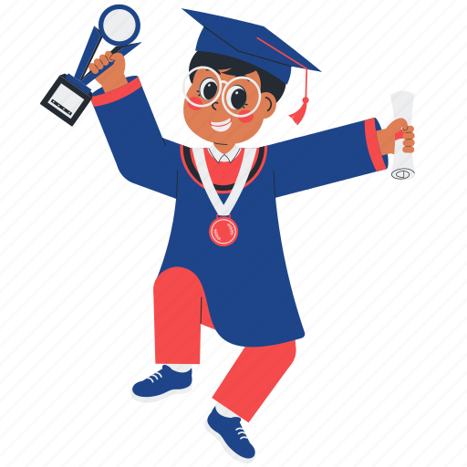 Male, student, gets, graduation, award icon - Download on Iconfinder
