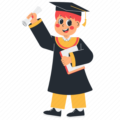 Graduating, student, graduation ceremony, college, education, happy, school icon - Download on Iconfinder