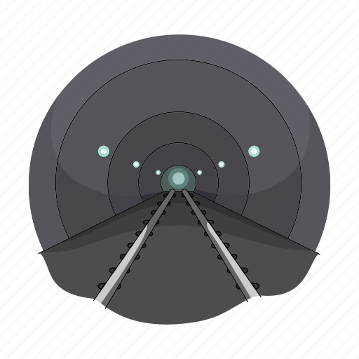 Rails, road, subway, transport, tunnel, underground icon - Download on Iconfinder