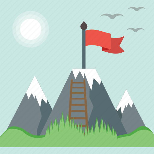 Mission accomplished, mission achievement, mountain flag, successful mission, victory icon - Download on Iconfinder