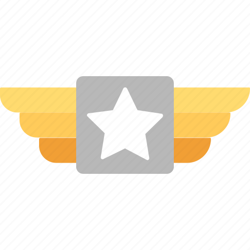 Insignia, military award, shield award with wings, success, winning icon - Download on Iconfinder