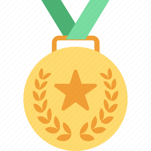 Game medal, gold medal, olympic medal, sports award, star medal icon - Download on Iconfinder