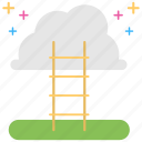 career path, competition concept, ladder to cloud, ladder to sky, set high standards 
