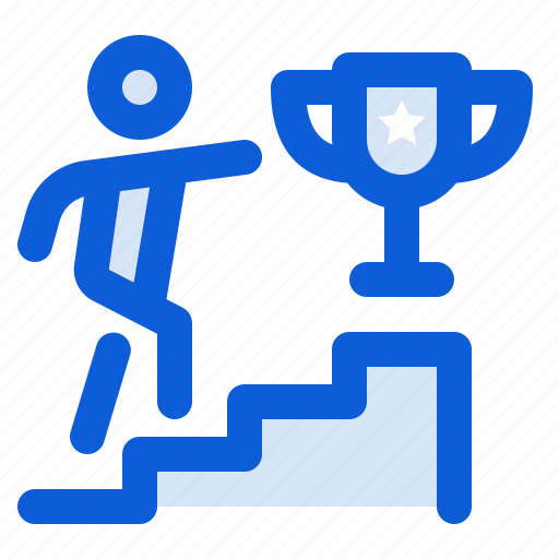 Success, ladder, goal, achievement, stairs, trophy, man icon - Download on Iconfinder